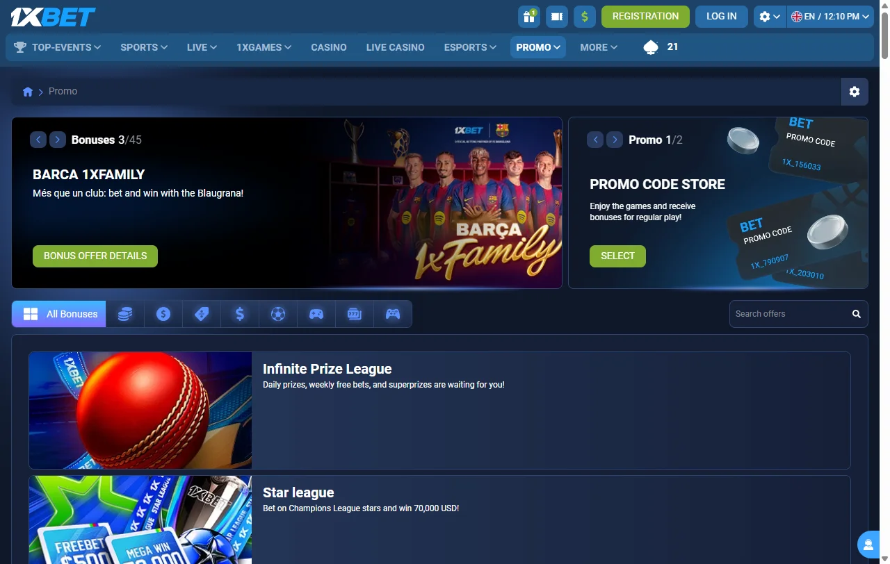 Welcome bonus promotion displaying deposit match percentage and free spins allocation for new players