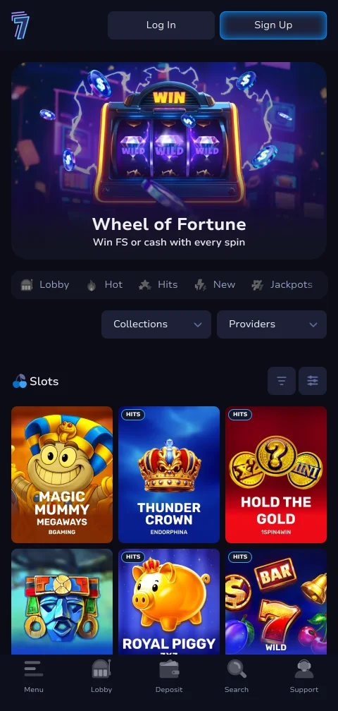 7Bit Casino mobile gaming platform accessible via native iOS/Android apps and responsive browser without installation requirement