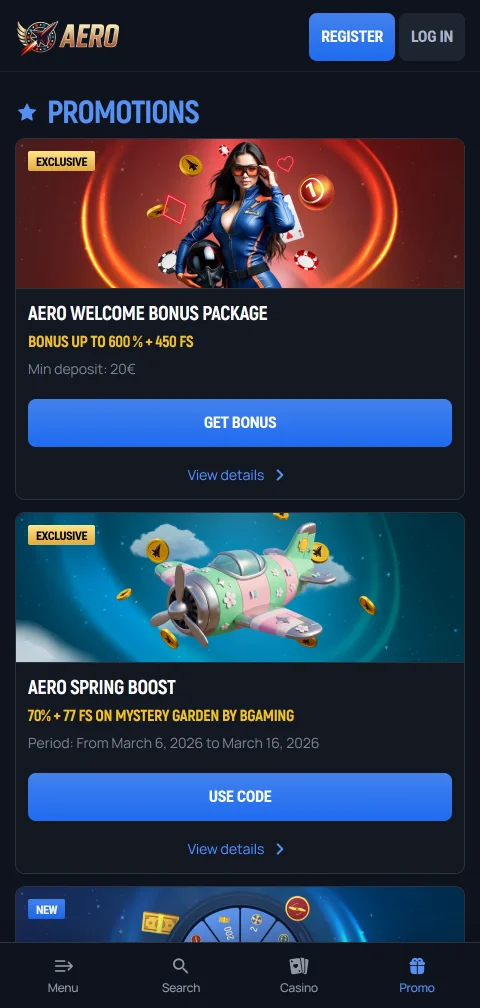 AeroBet Casino payment methods and banking options for deposits and withdrawals on mobile platform