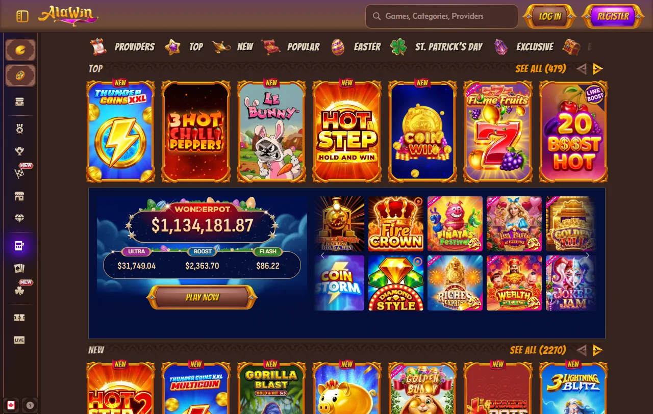 Welcome bonus offer at Alawin Casino providing 100% match up to AUD 500 plus 50 free spins with transparent wagering terms