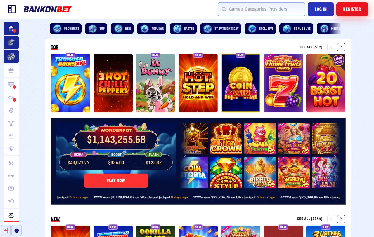 Welcome bonus and promotional offers featured at BankonBet Casino with terms and wagering details
