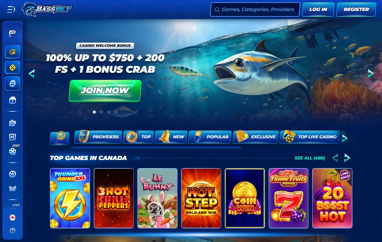 BassBet Casino full platform review showing complete desktop interface and feature layout for Australia players
