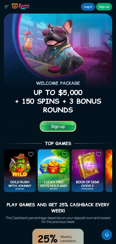 Mobile-optimised Baxterbet Casino experience with responsive design and full feature access on smartphones