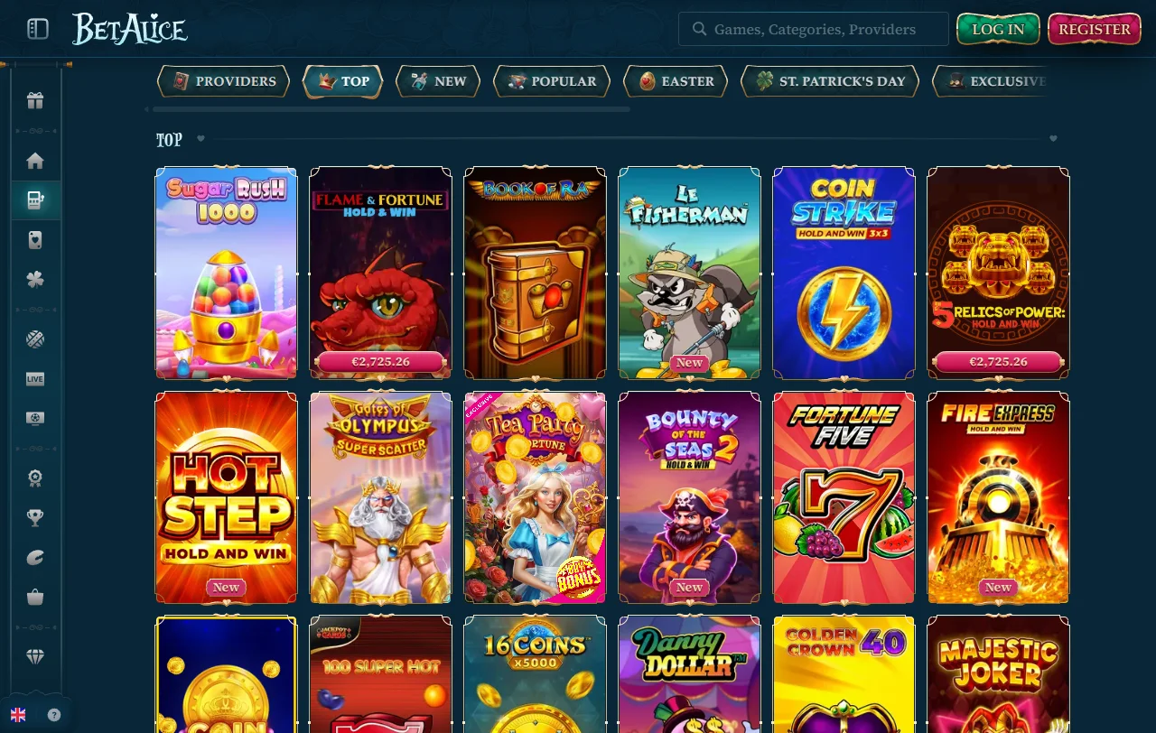 Welcome bonus promotion details at BetAlice Casino including deposit matching and free spins