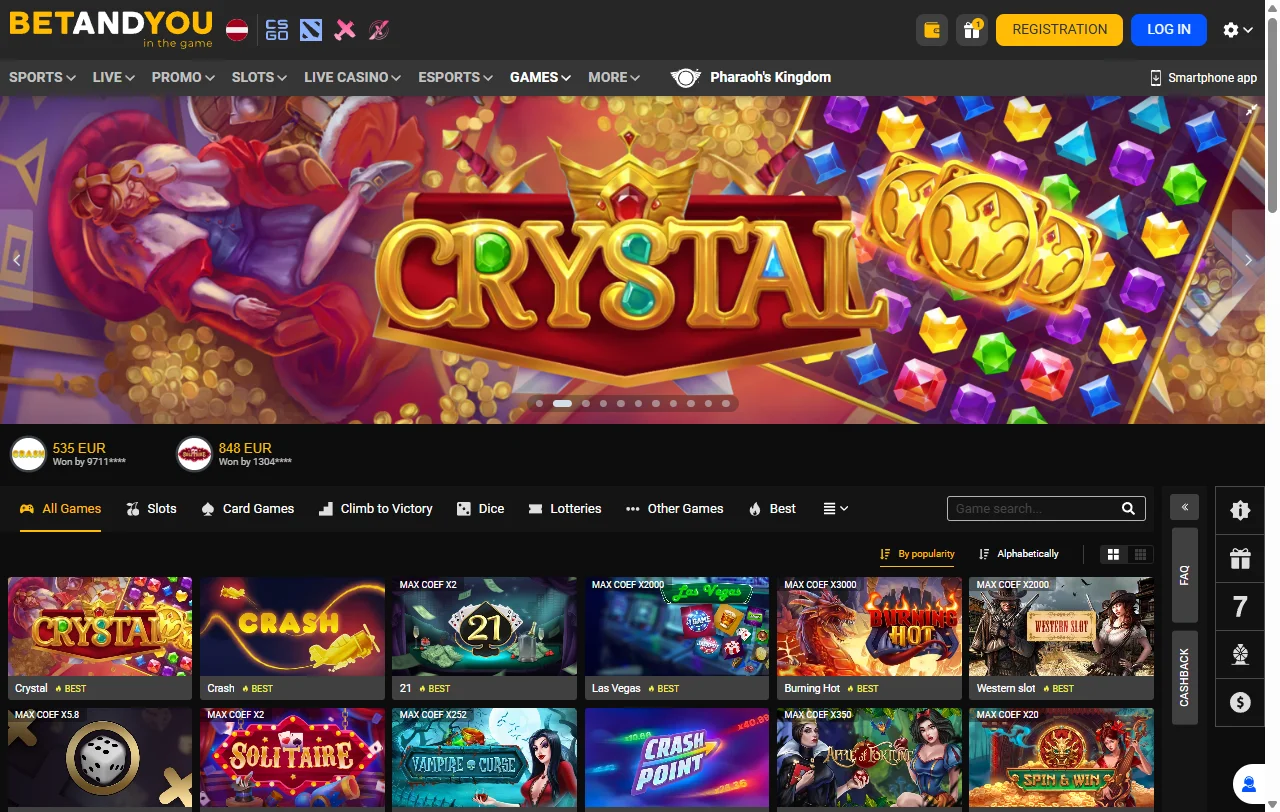Welcome bonus and promotional offers available to new players at BetAndYou Casino