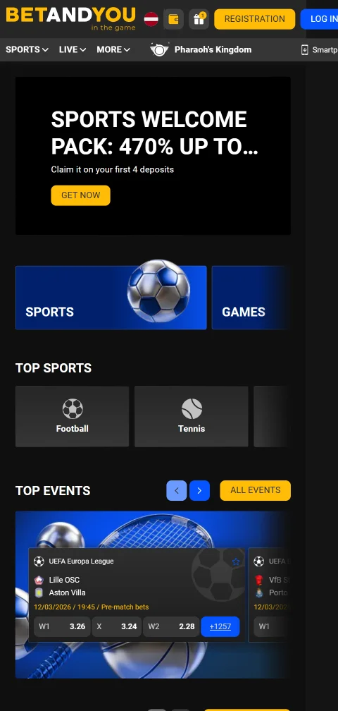 BetAndYou Casino mobile browser platform accessible on iOS and Android devices for gaming on-the-go
