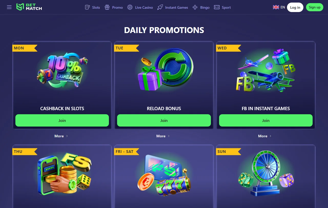 Betmatch Casino slot games and software providers including Pragmatic Play and Evolution Gaming