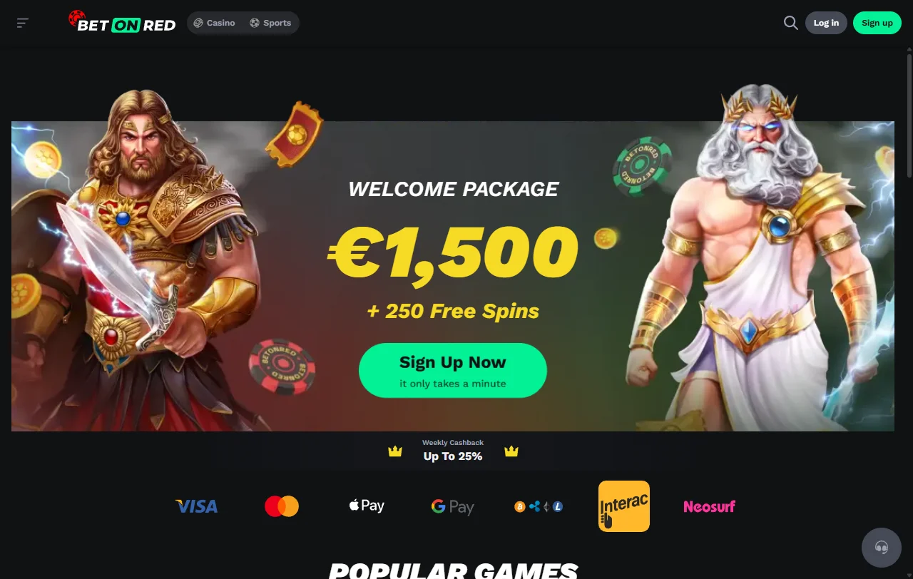 BetOnRed Casino comprehensive analysis showcasing the full desktop platform with game library and account features