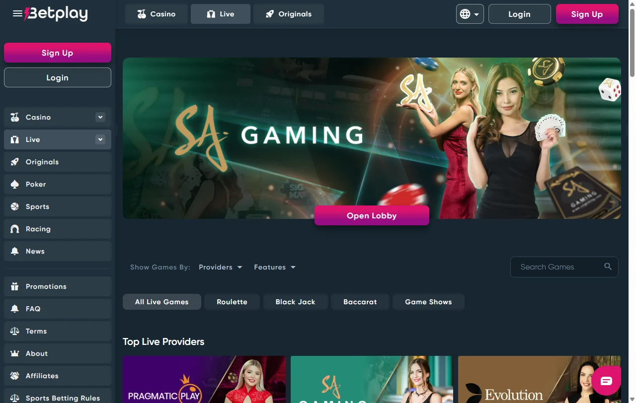 Welcome bonus and promotions available at Betplay Casino Australia for new players