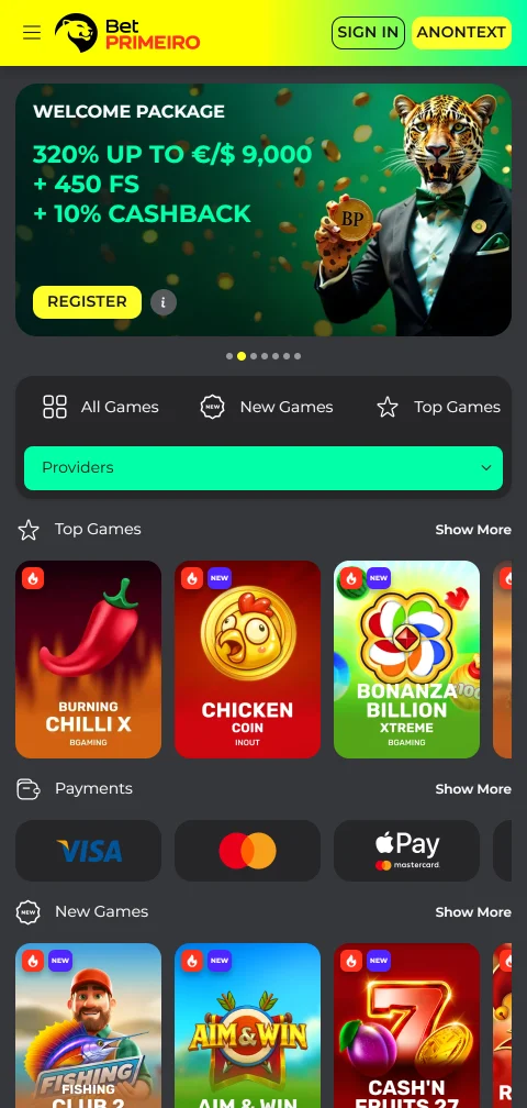 BetPrimeiro Casino mobile gaming experience and responsive browser functionality