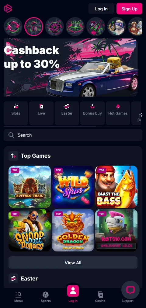 Betsio Casino mobile browser gaming experience on smartphone and tablet devices