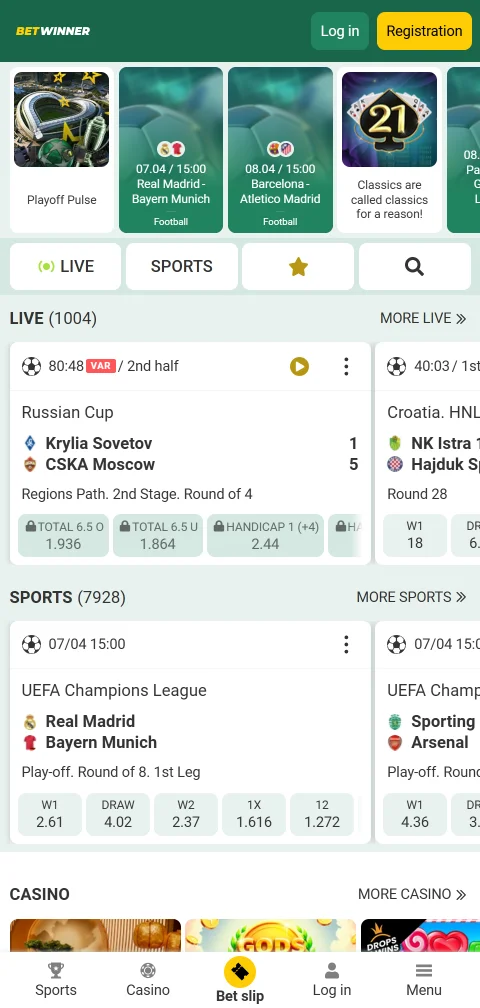 BetWinner Casino responsive mobile browser provides full game access across iOS and Android devices