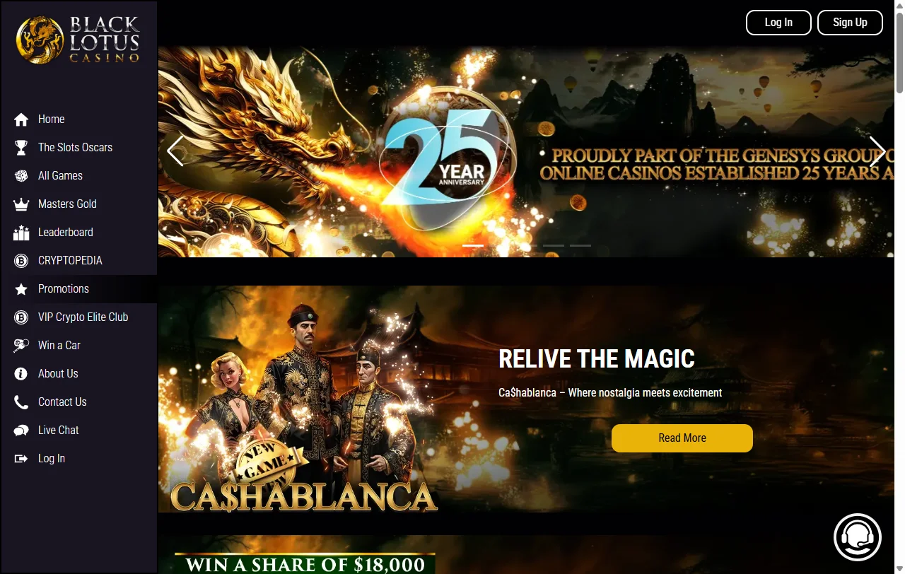 Black Lotus Casino welcome bonus approximately 200% up to AUD 2,000 plus free spins