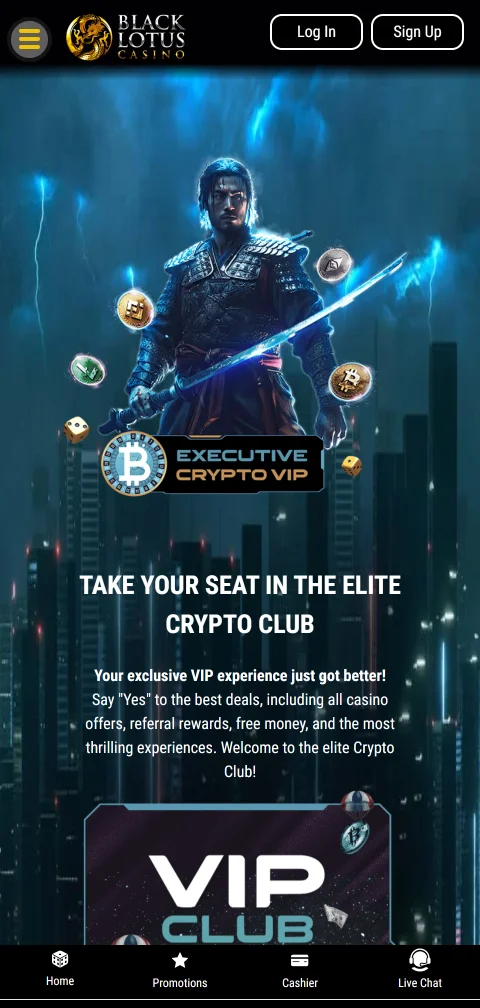Black Lotus Casino mobile responsive design accessible across iOS and Android devices