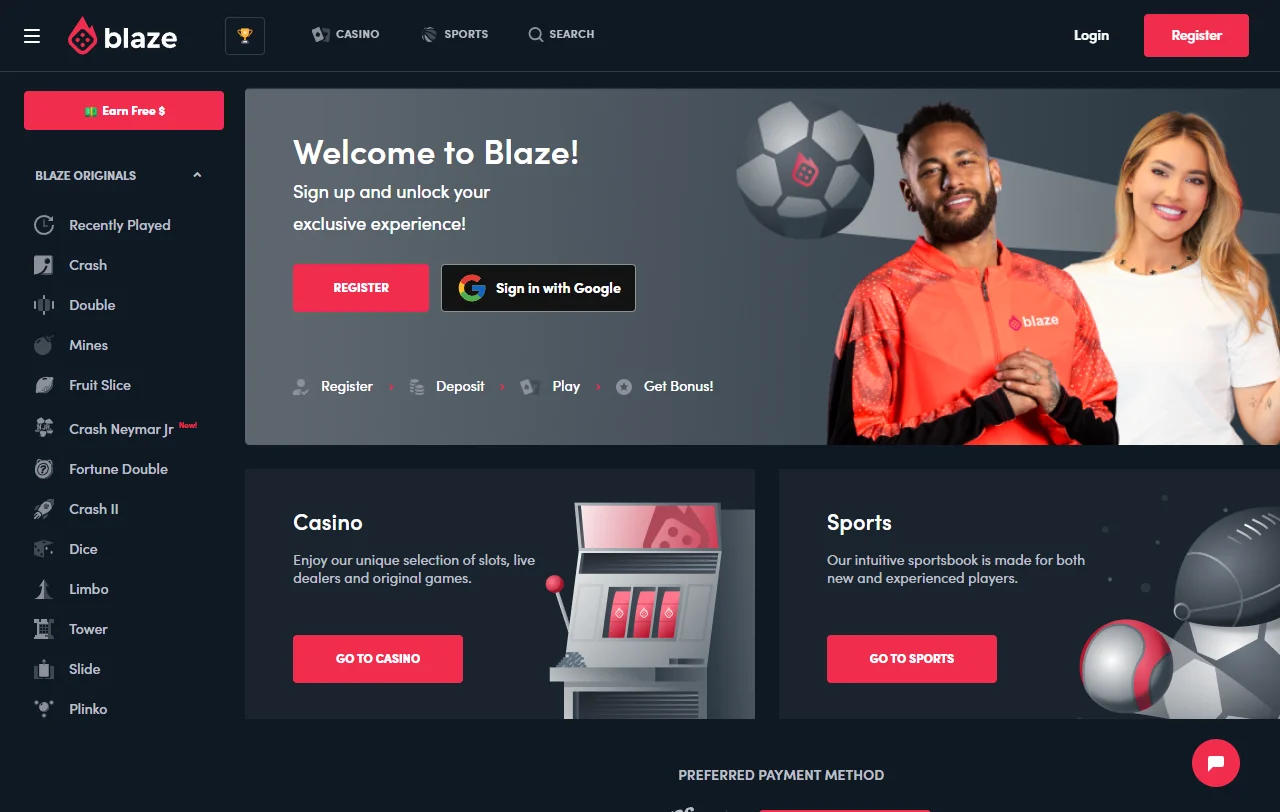 Blaze Casino comprehensive review and analysis for Australian players - desktop platform overview