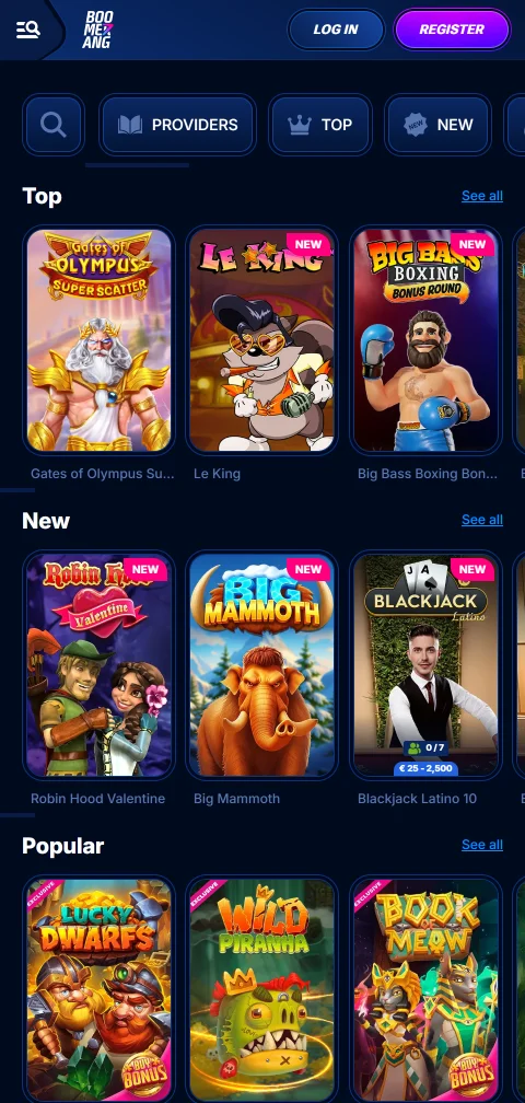 Boomerang Casino security features including SSL encryption, responsible gambling tools, and offshore licensing compliance