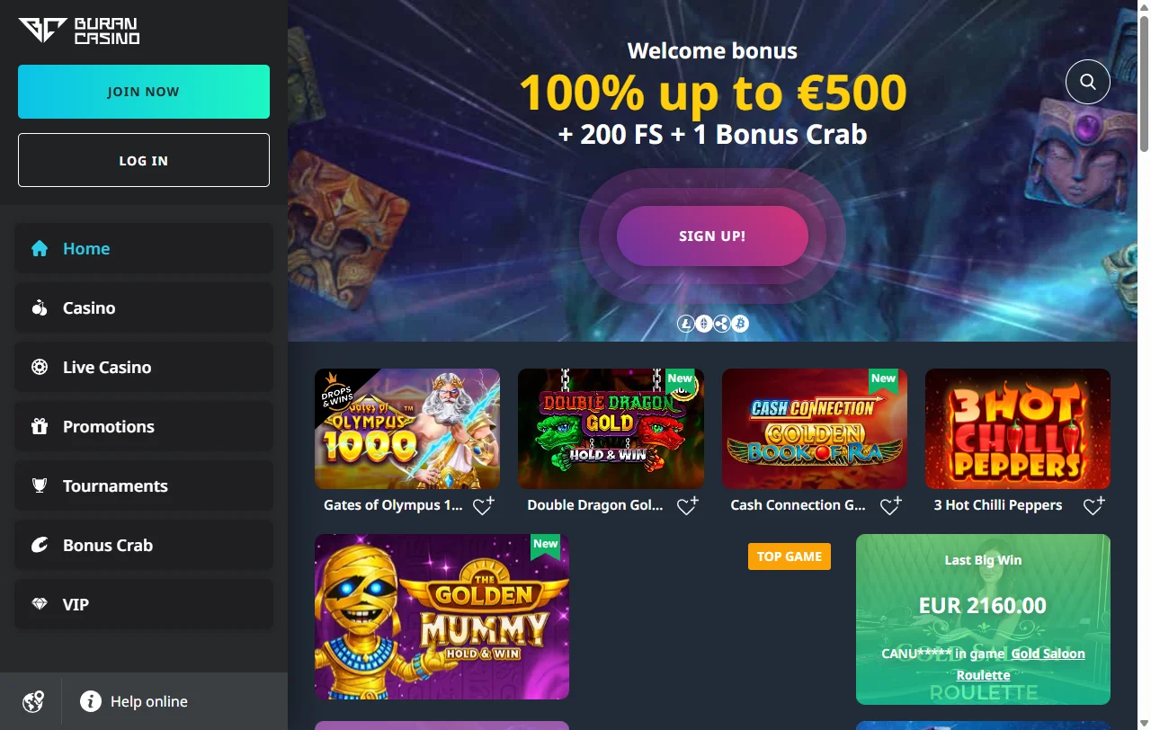 Buran Casino review and complete platform analysis for Australia players
