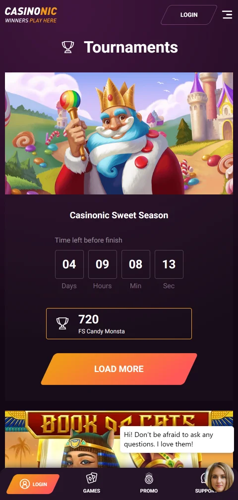 Casinonic Casino security and licensing information with responsible gaming controls and player protection features