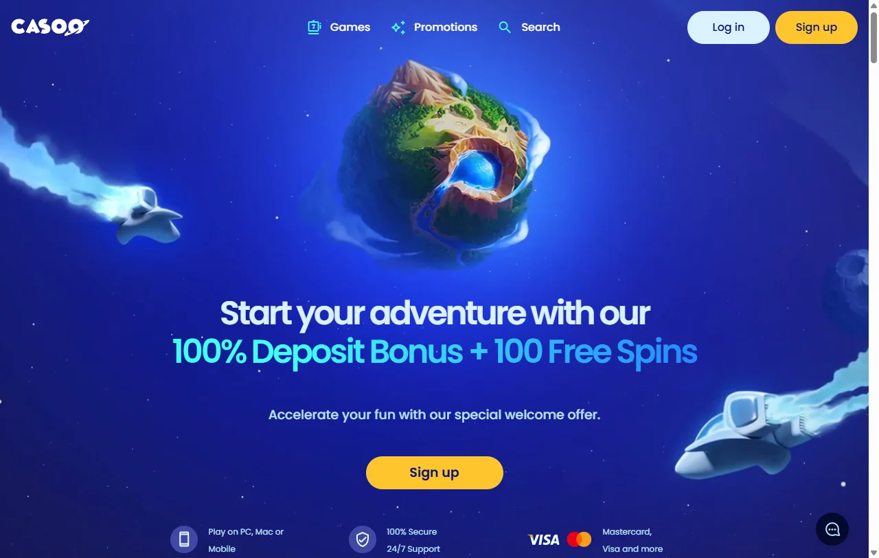 Casoo Casino platform overview showing complete game library and interface for Australia players
