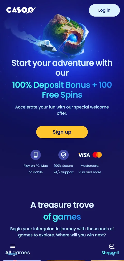 Casoo Casino mobile browser gaming experience optimised for iOS and Android devices