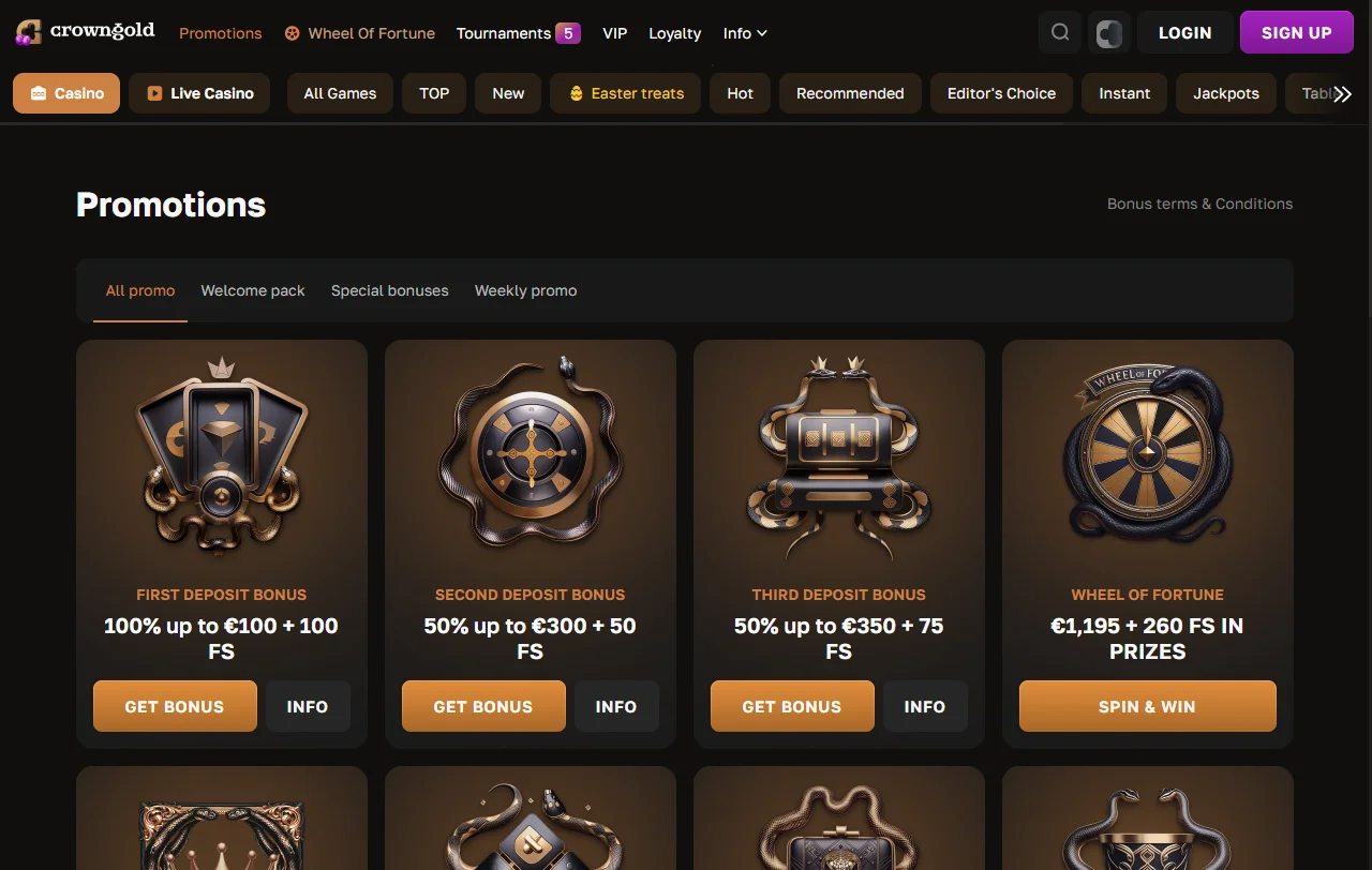 Game library showcase featuring 3,500+ slots and table games from Pragmatic Play and Evolution Gaming