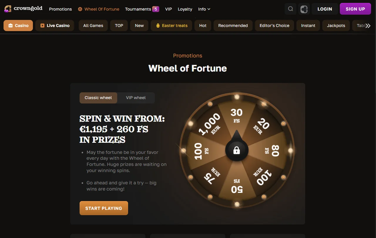 Welcome bonus promotion displaying 100% match to AUD $1,000 and free spins offer details