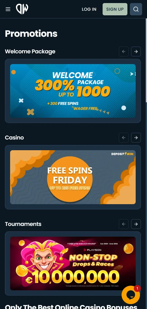 Deposit and withdrawal banking options at DepositWin Casino supporting multiple payment methods and fast processing