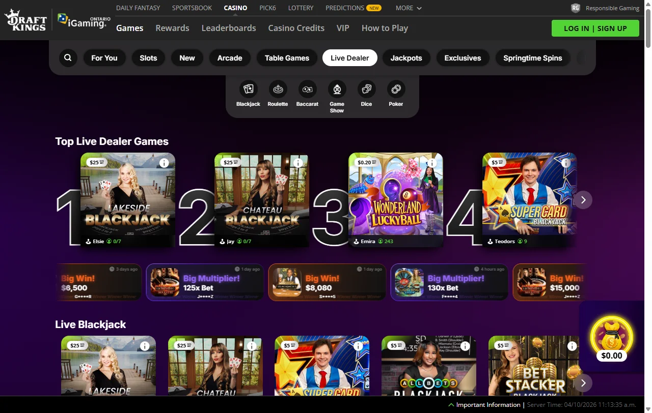 Welcome bonus promotion at DraftKings Casino offering AUD 500 and free spins for new Australian players