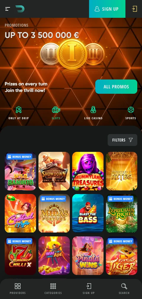 Drip Casino Australia responsive mobile interface enabling full gaming access on smartphones without app installation