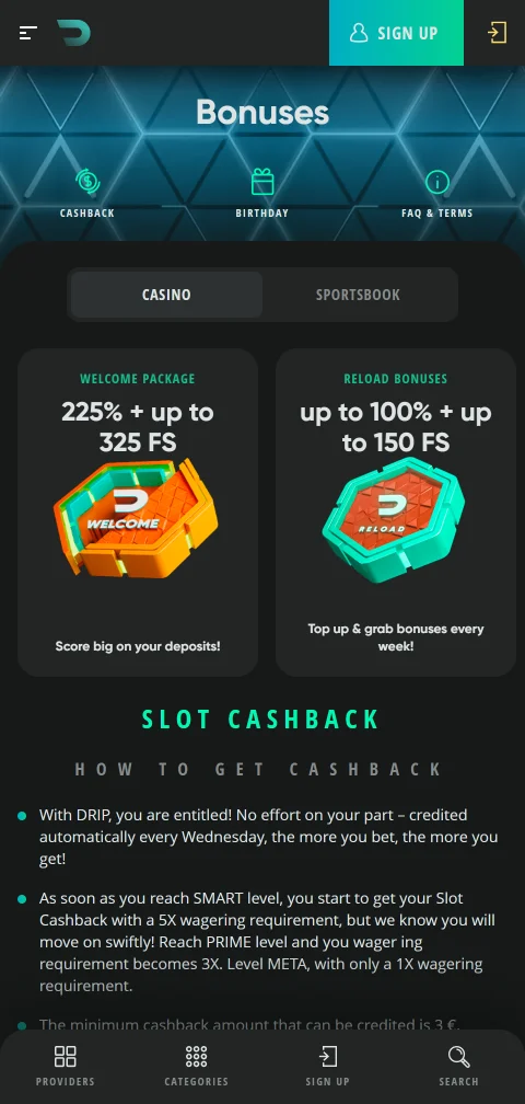 Drip Casino Australia mobile security features including SSL encryption and responsible gambling deposit limit controls