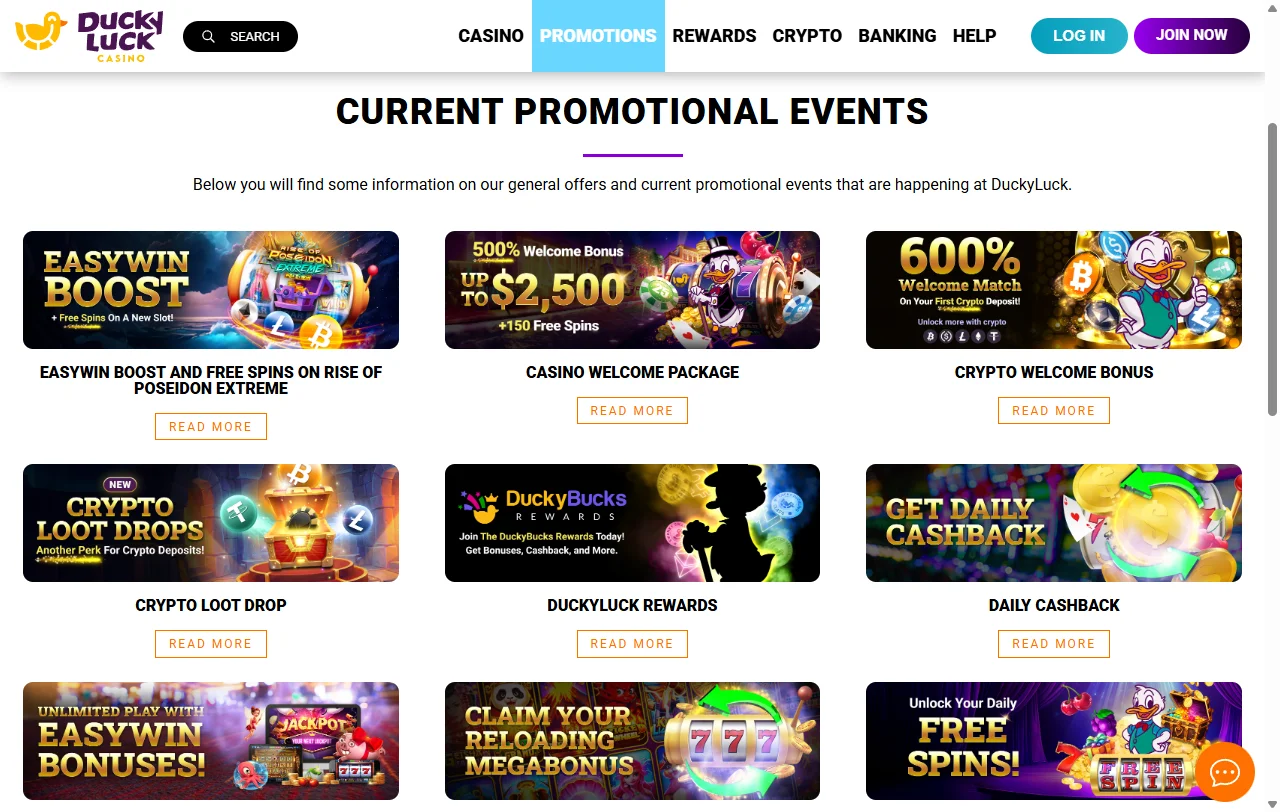 DuckyLuck Casino game library featuring 2,500+ titles from Pragmatic Play, Evolution Gaming, and other major providers