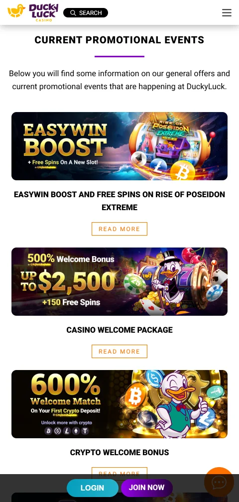 DuckyLuck Casino payment methods and withdrawal options - e-wallets, cards, and cryptocurrency banking
