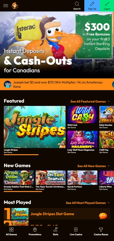 Emu Casino responsive mobile interface optimised for smartphone and tablet gaming access