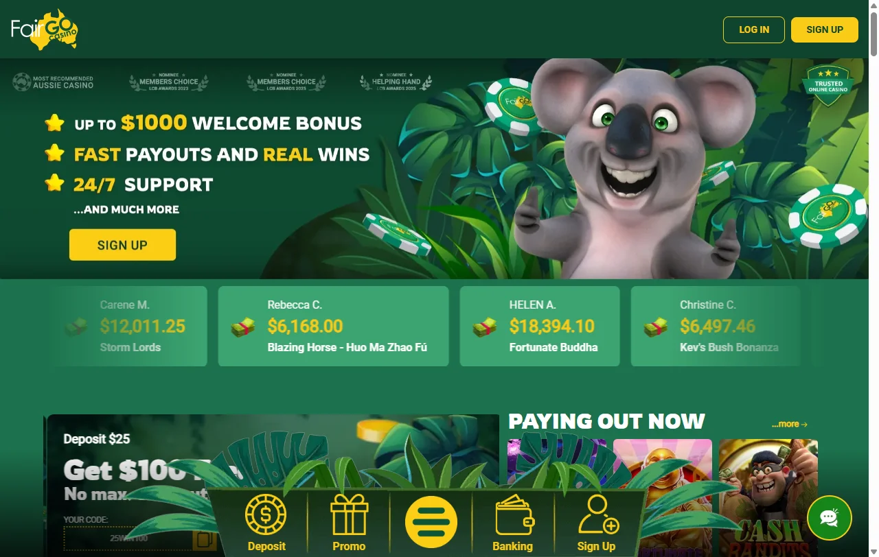 Fair Go Casino comprehensive review showing licensed offshore platform for Australia players