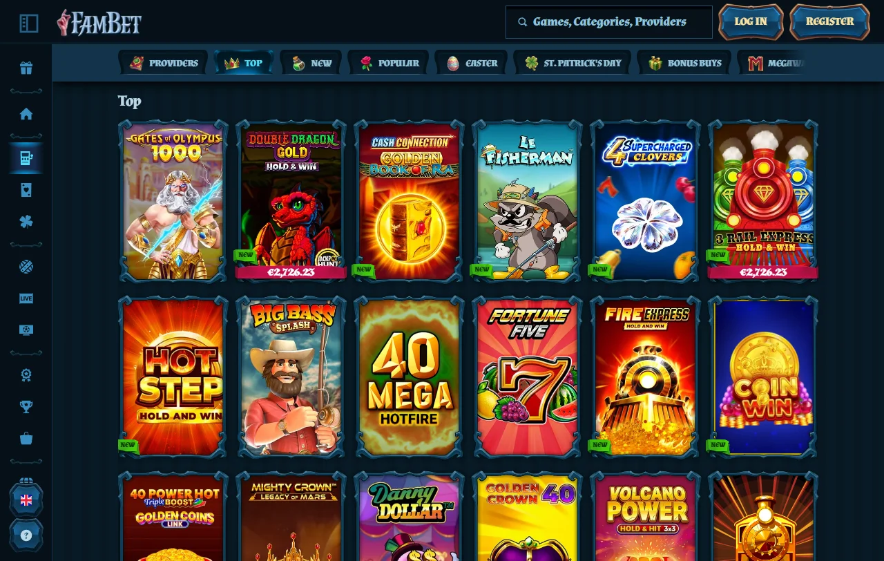 Welcome bonus promotion and loyalty rewards structure at Fambet Casino
