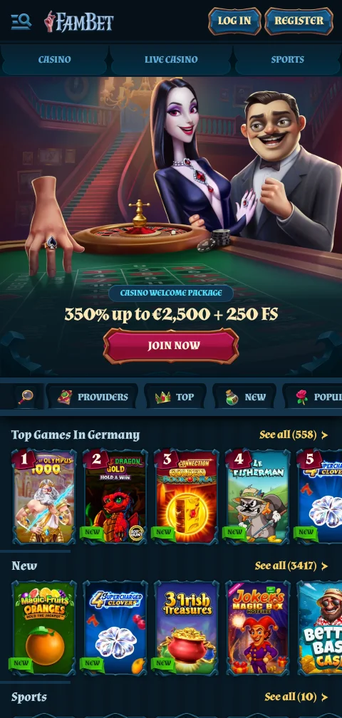 Responsive mobile interface for Fambet Casino accessible across smartphones and tablets