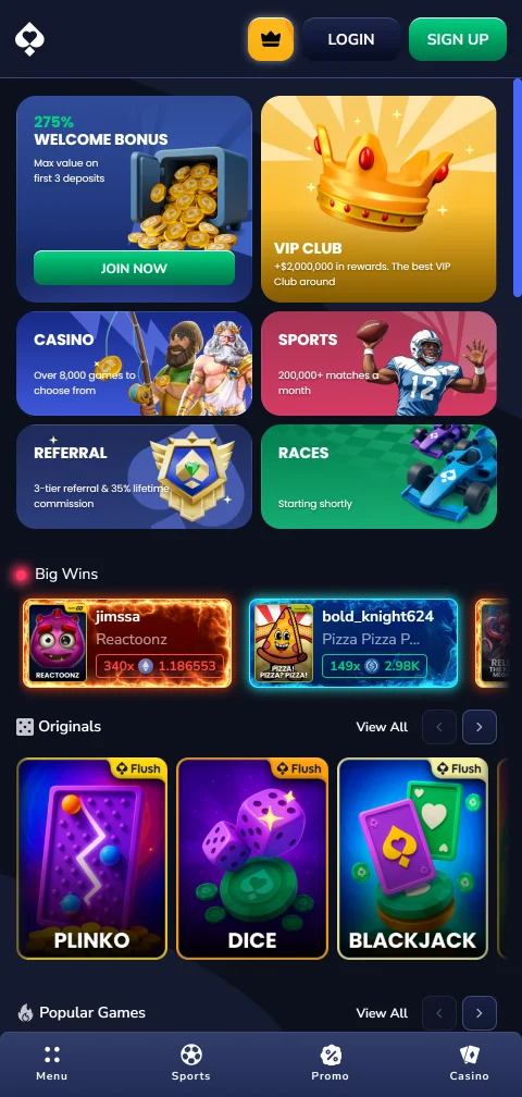 Responsive mobile design enabling seamless Flush Casino gameplay on smartphones and tablets
