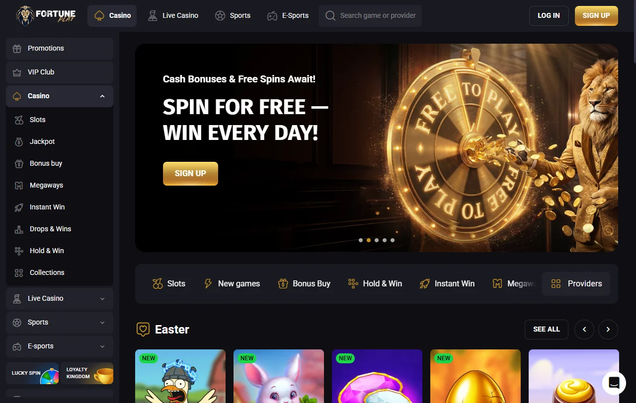 Fortuneplay Casino platform overview showing complete gaming interface and review analysis