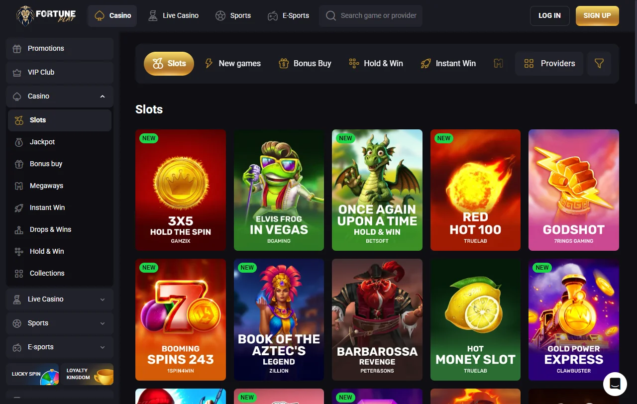 Fortuneplay Casino welcome bonus and promotional offers for new player registration