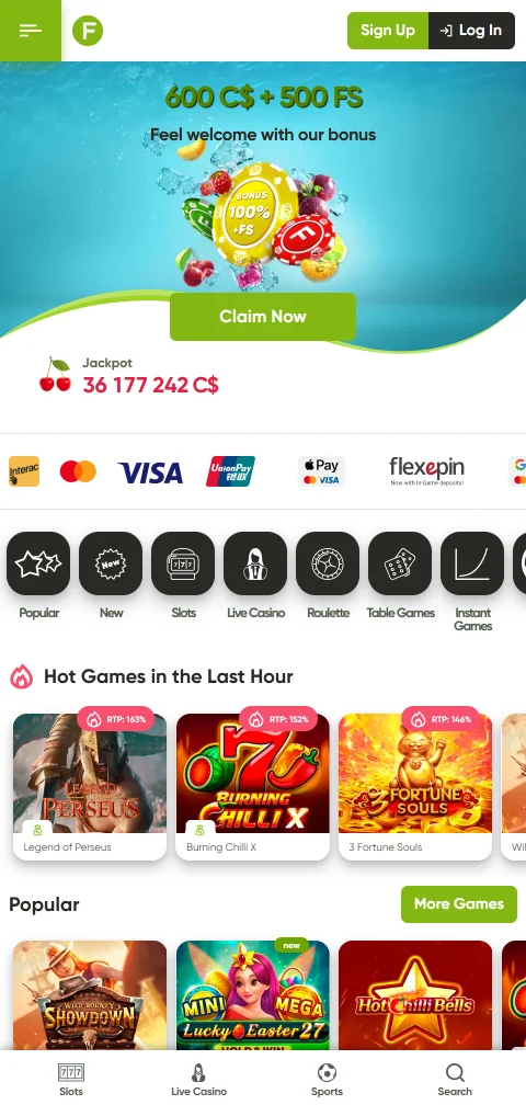 Fresh Casino mobile gaming experience and responsive design
