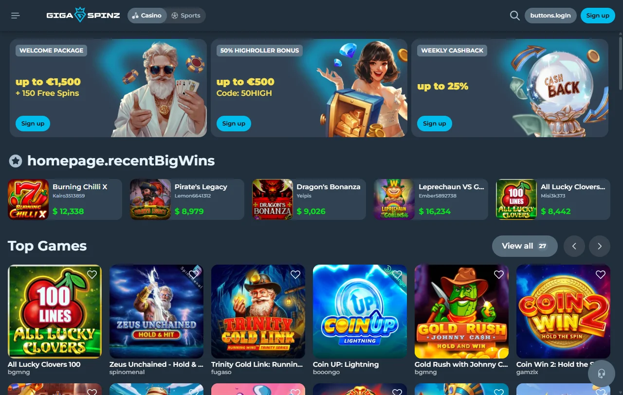 Gigaspinz Casino comprehensive review for Australian players - platform analysis and detailed assessment