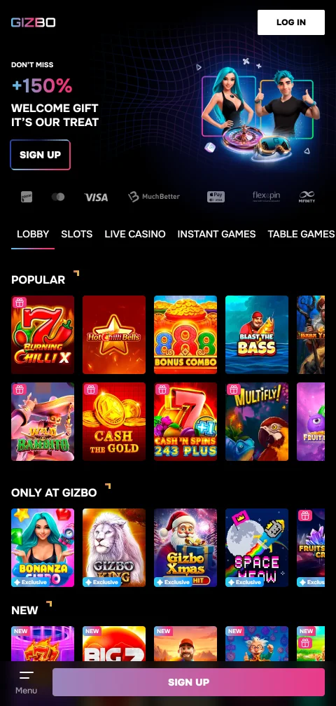 Playing Gizbo Casino on smartphone demonstrating responsive design and touch-optimised controls across iOS and Android