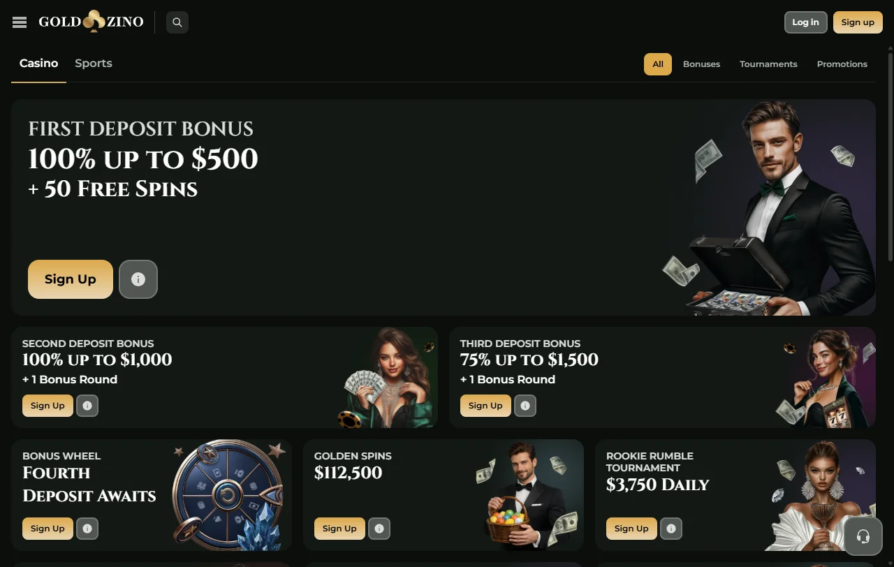 Goldzino Casino game library featuring approximately 3,000+ titles from Pragmatic Play and Evolution Gaming