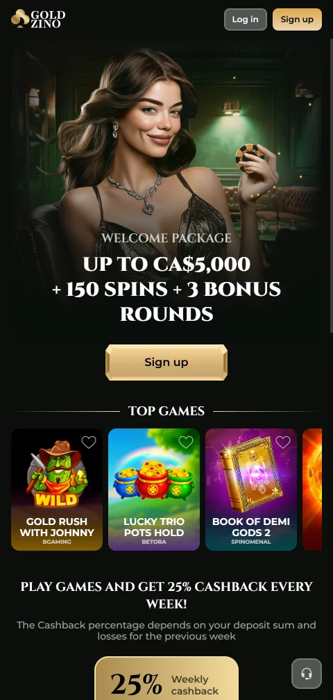 Goldzino Casino mobile platform providing responsive gameplay across iOS and Android devices