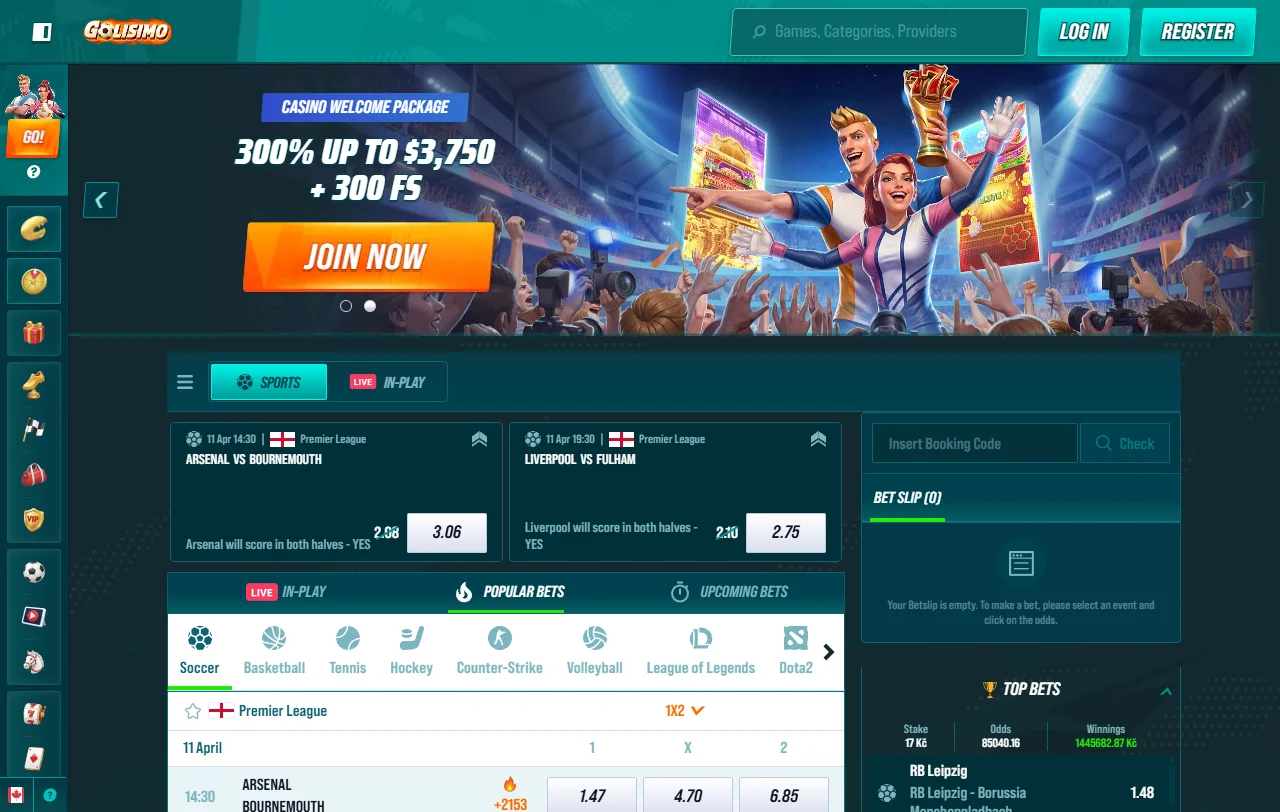 Golisimo Casino desktop platform review showing complete game library and interface layout
