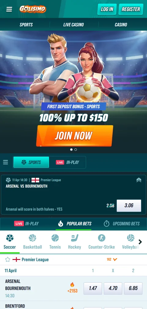 Golisimo Casino mobile browser gaming experience optimised for smartphone and tablet access