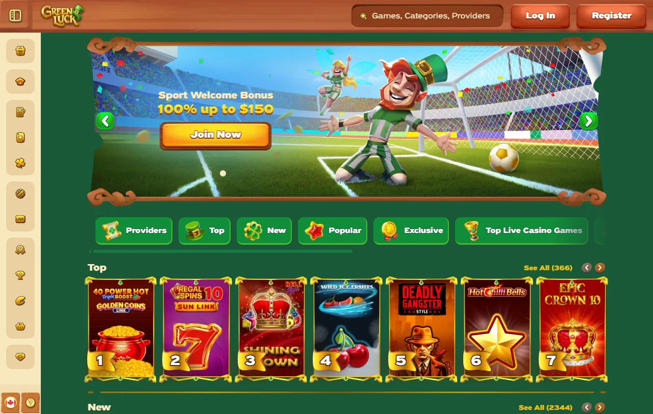 Comprehensive GreenLuck Casino platform review highlighting complete feature set and user interface design for Australian players