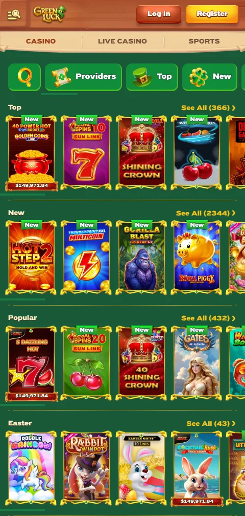 Security and licensing information for GreenLuck Casino showing Curacao eGaming regulation and player protection protocols