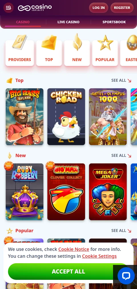 Infinity Casino deposit and withdrawal methods including BPAY, PayID and cryptocurrency options