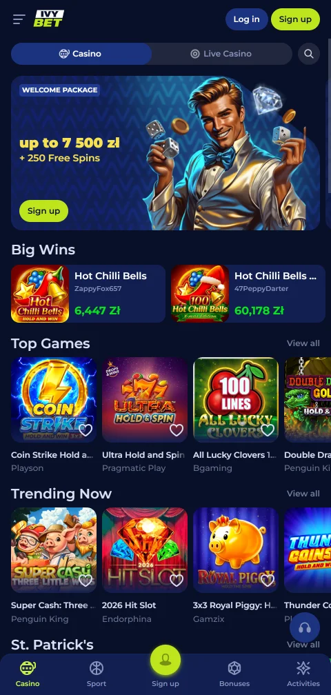 Ivybet Casino mobile gaming platform optimised for smartphones and tablets with full game library access